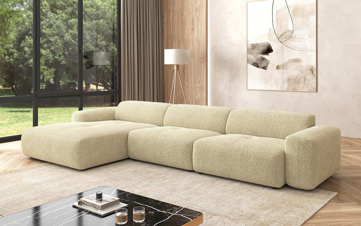 Designer L Sofa Calm Maxi in Bouclé