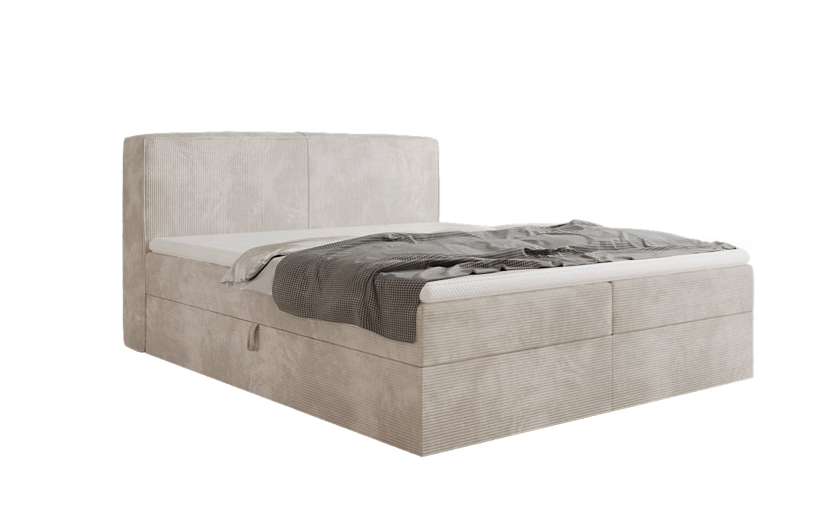Boxspringbett Marea in Cord mit Stauraum