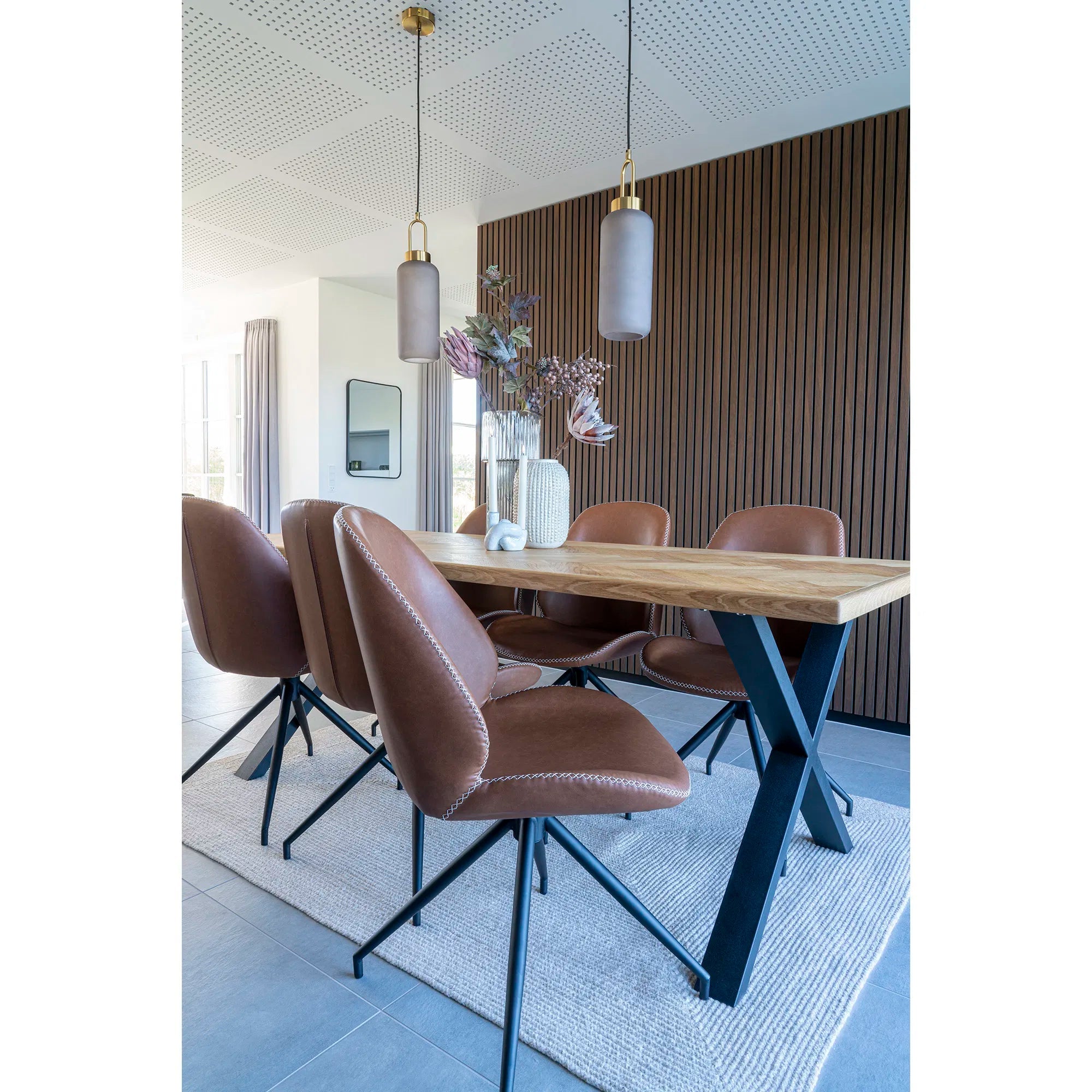 2er Set - Designer Stuhl Lissabon Kunstleder mit Drehfunktion