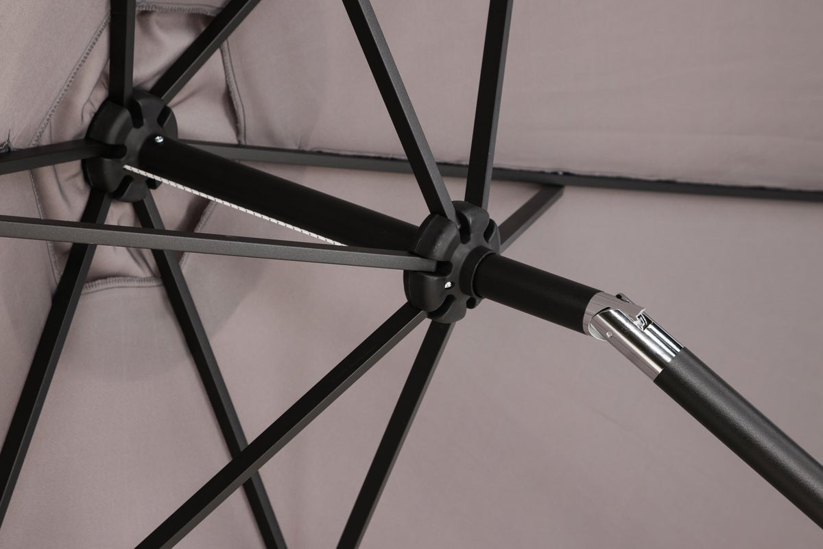 Sonnenschirm Imperia – Ø300 cm aus grauem Polyester