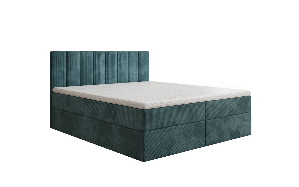 Boxspringbett Sofia in Cord mit Stauraum
