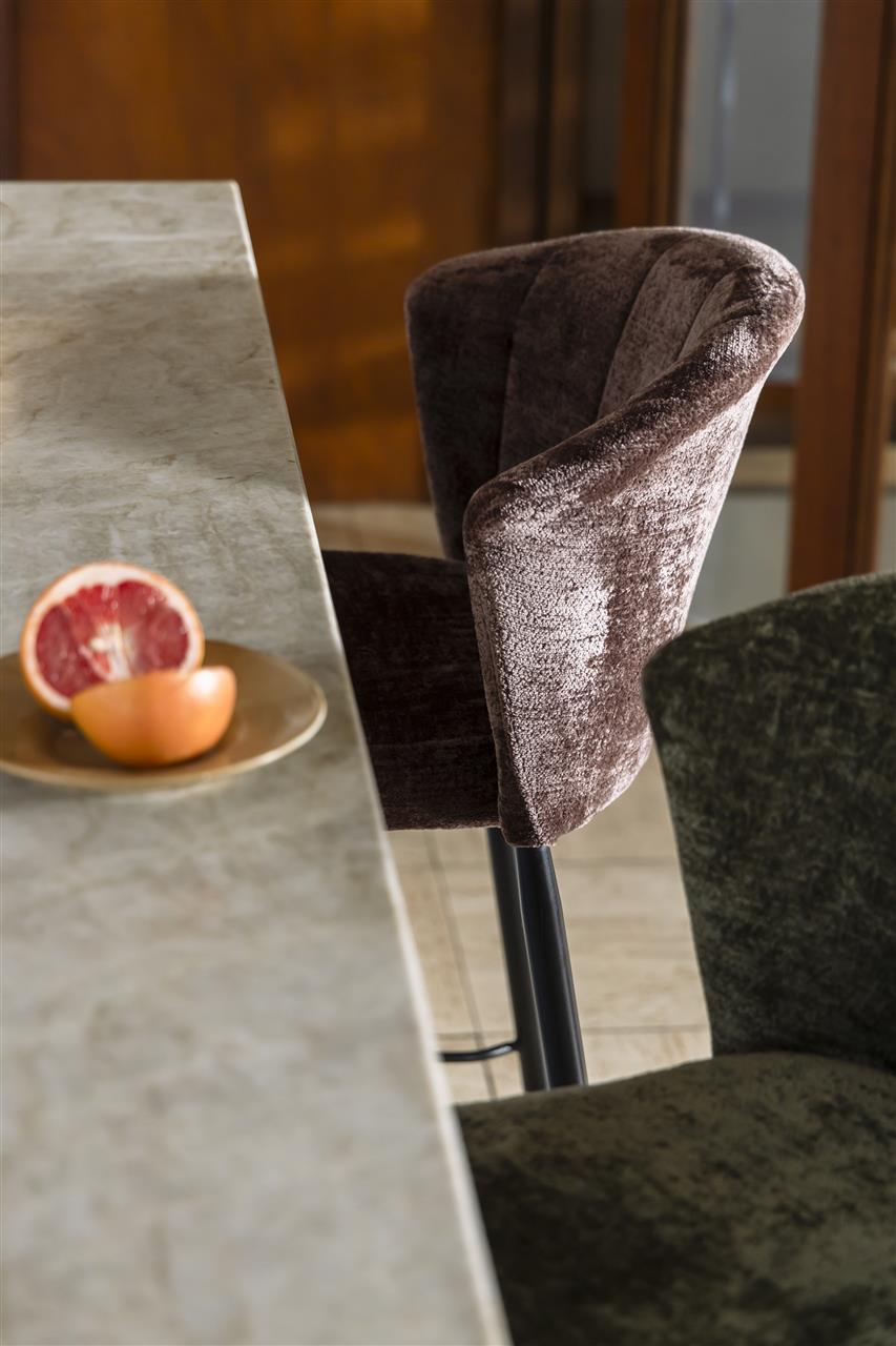 Barhocker Georgia Purple 2er-Set – aus Chenille in Lila
