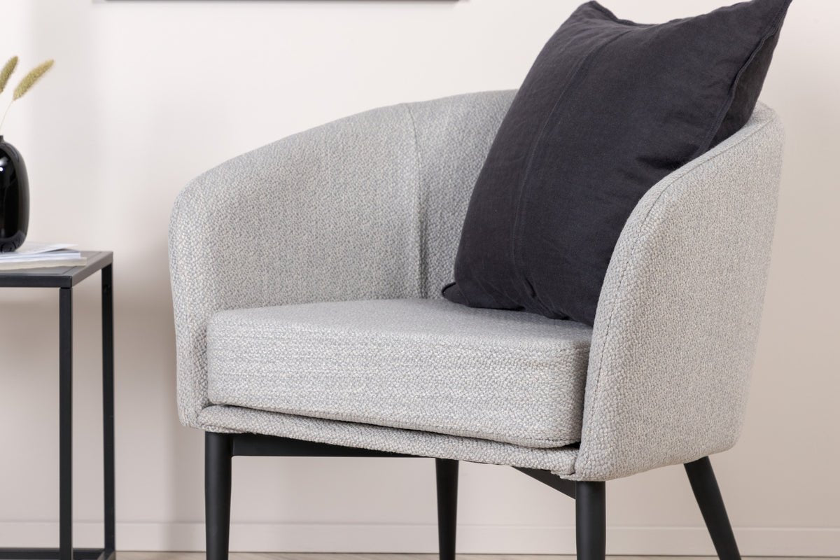 Sessel Katy - mit grauer Sitzfläche aus Polyester