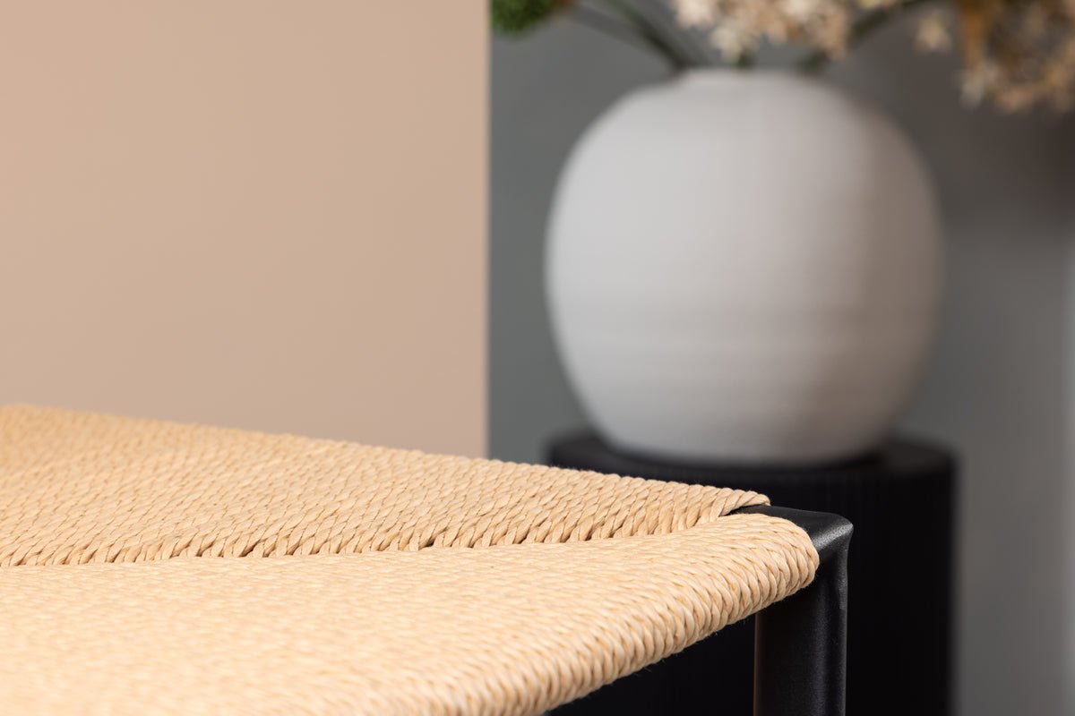 2er Set - Barhocker Simon eine Kombination aus Stahl und Seilgeflecht