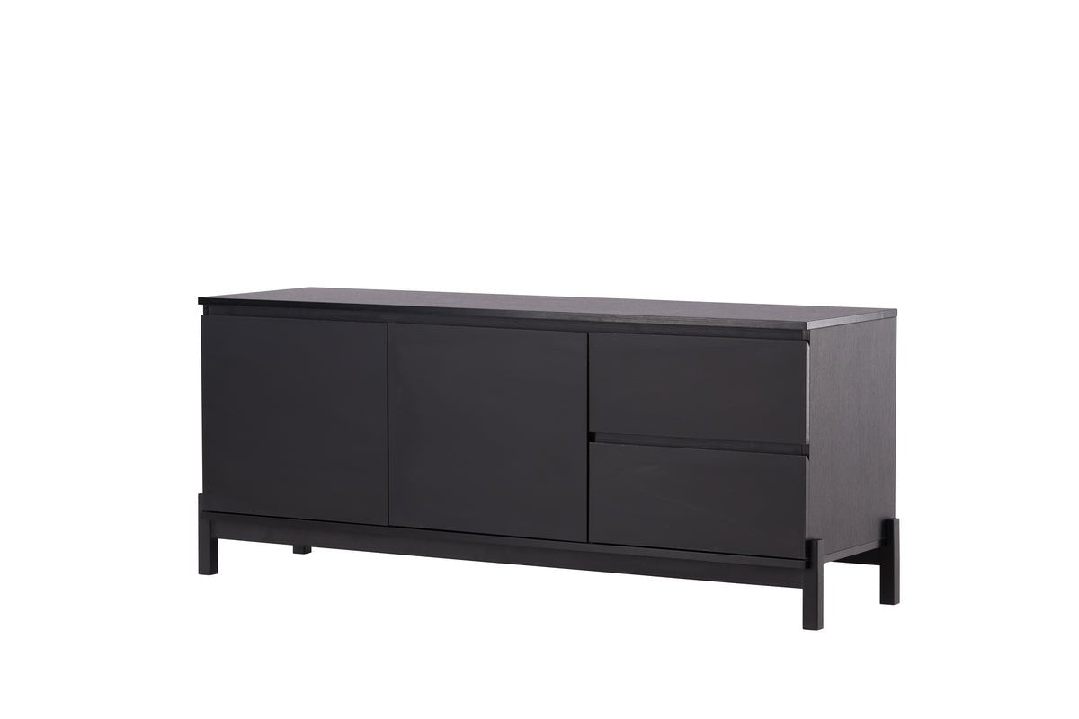 Designer TV-Lowboard Modano – Schwarz matt oder Walnussoptik