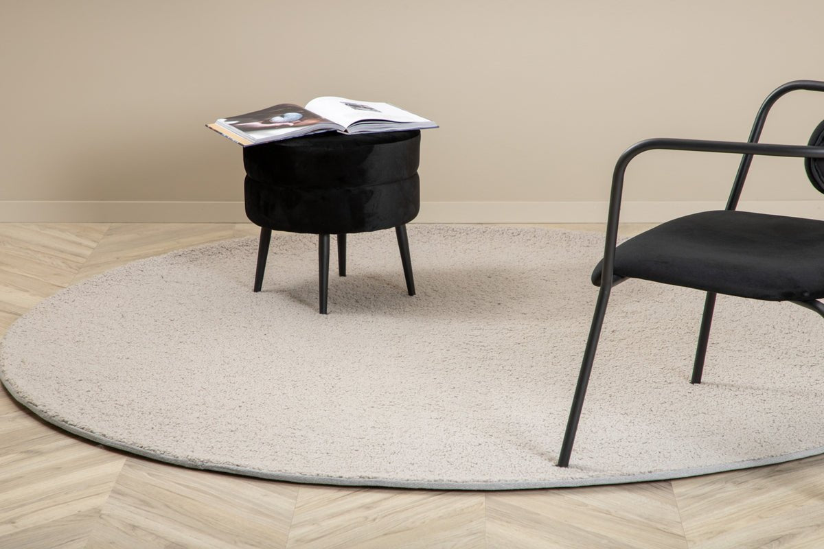 Teppich Lunor – rund in Grau aus Polyester