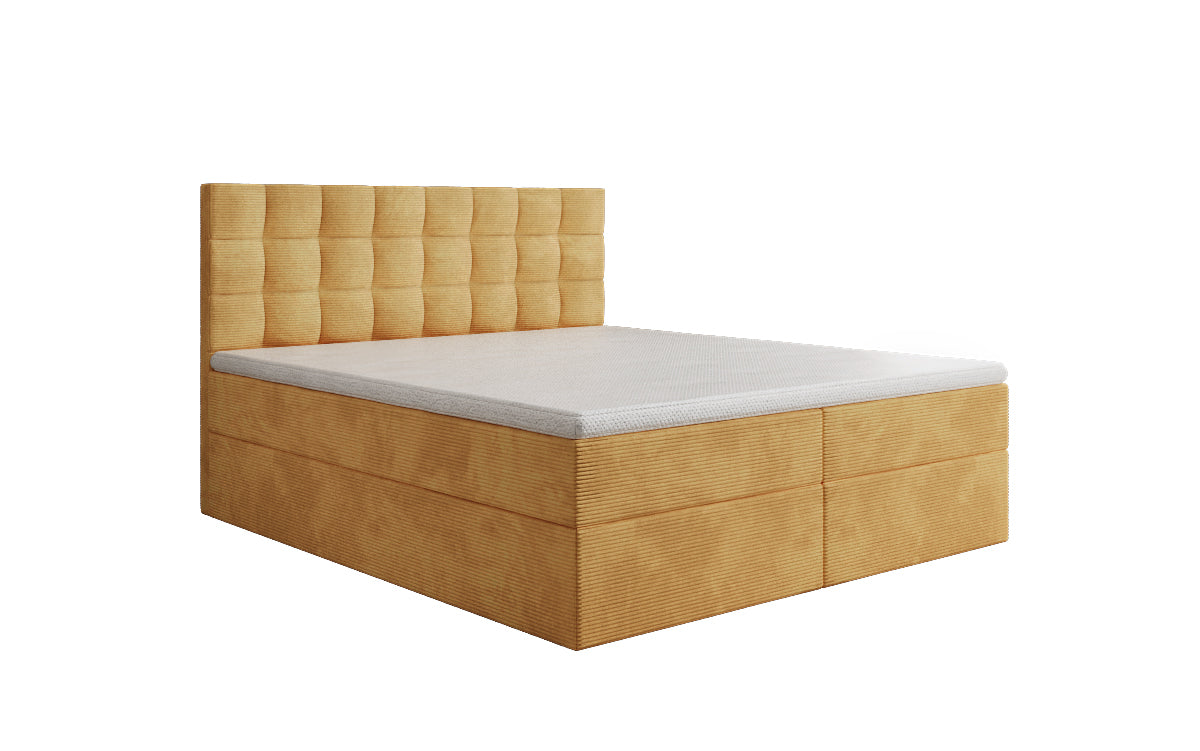 Boxspringbett Como in Cord mit Stauraum