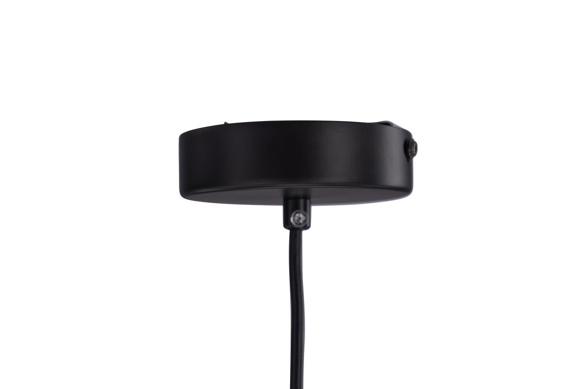 Pendelleuchte „Maun" – Dunkles Rattan mit Flechtmuster