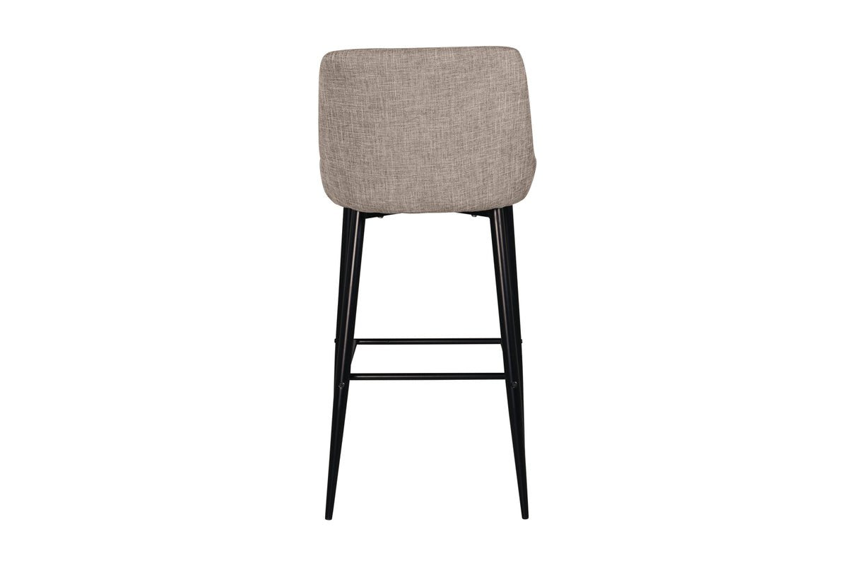 2er Set - Barhocker Leonardo in Samt Schwarz oder Beige