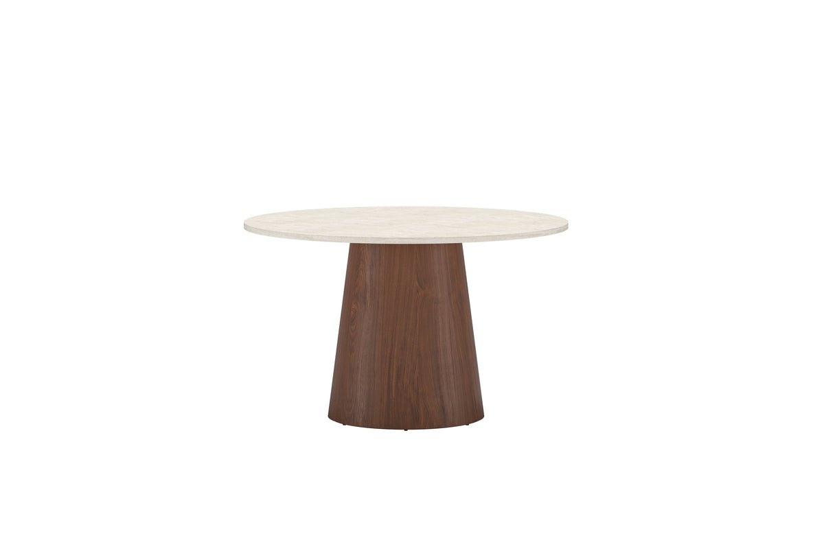 Esstisch Darian - in Beige & Mokka mit MDF-Gestell
