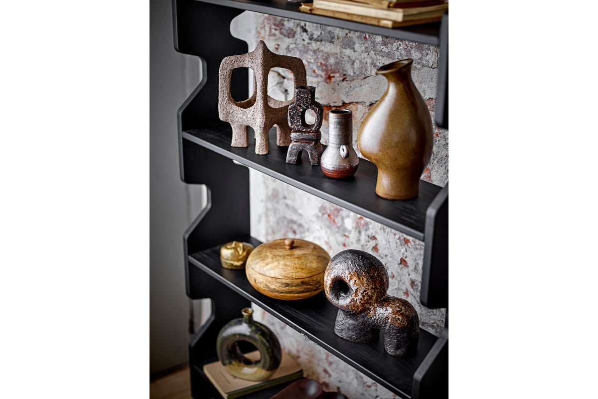 Vase "Brown Circle" - braune Keramikvase