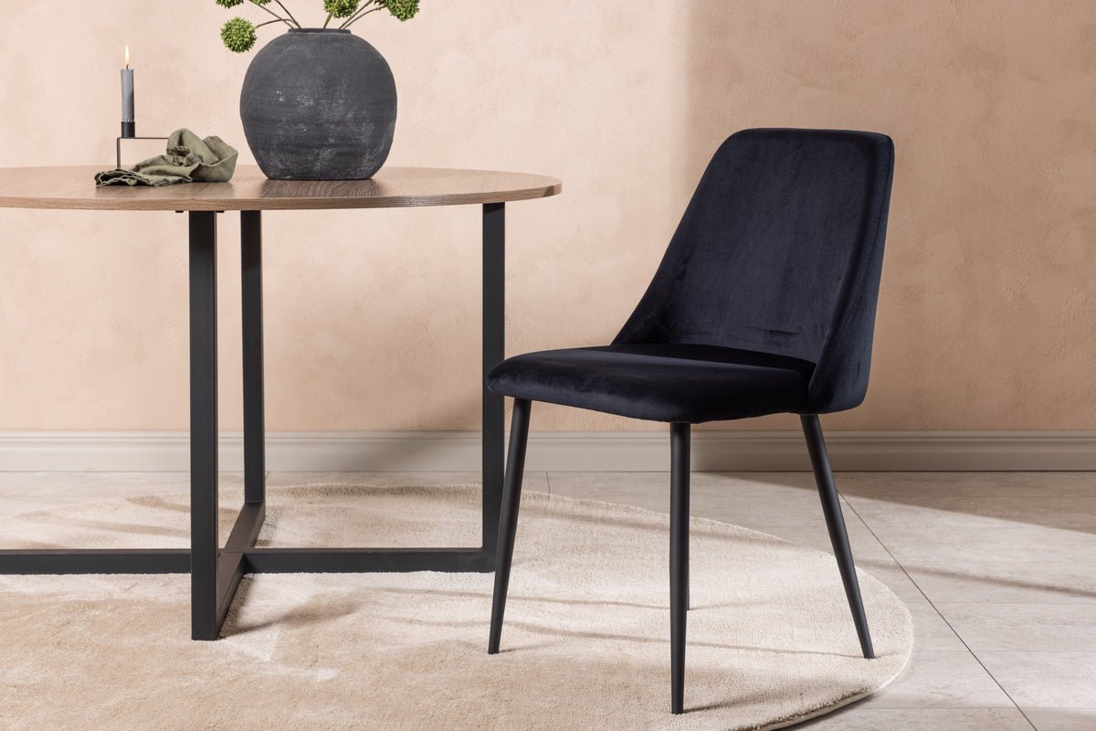 2er Set - Stuhl Liora aus weichem Polyestersamt