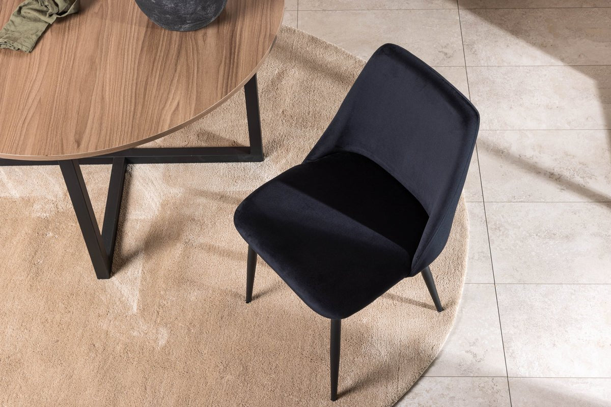 2er Set - Stuhl Liora aus weichem Polyestersamt