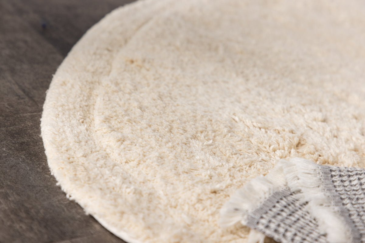 Teppich Noah – handgefertigt in Beige aus Baumwolle