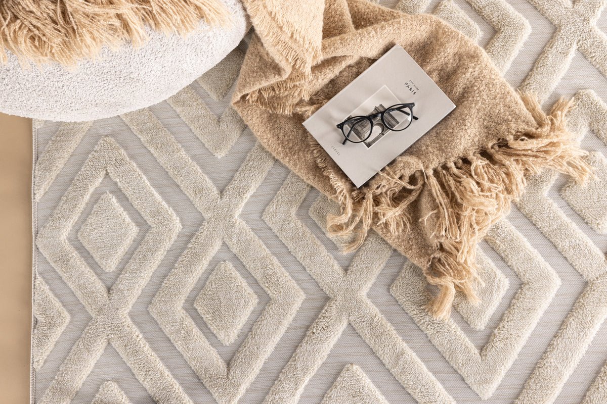 Teppich Verona – in zwei Farben aus Polyester & Baumwollmischgewebe