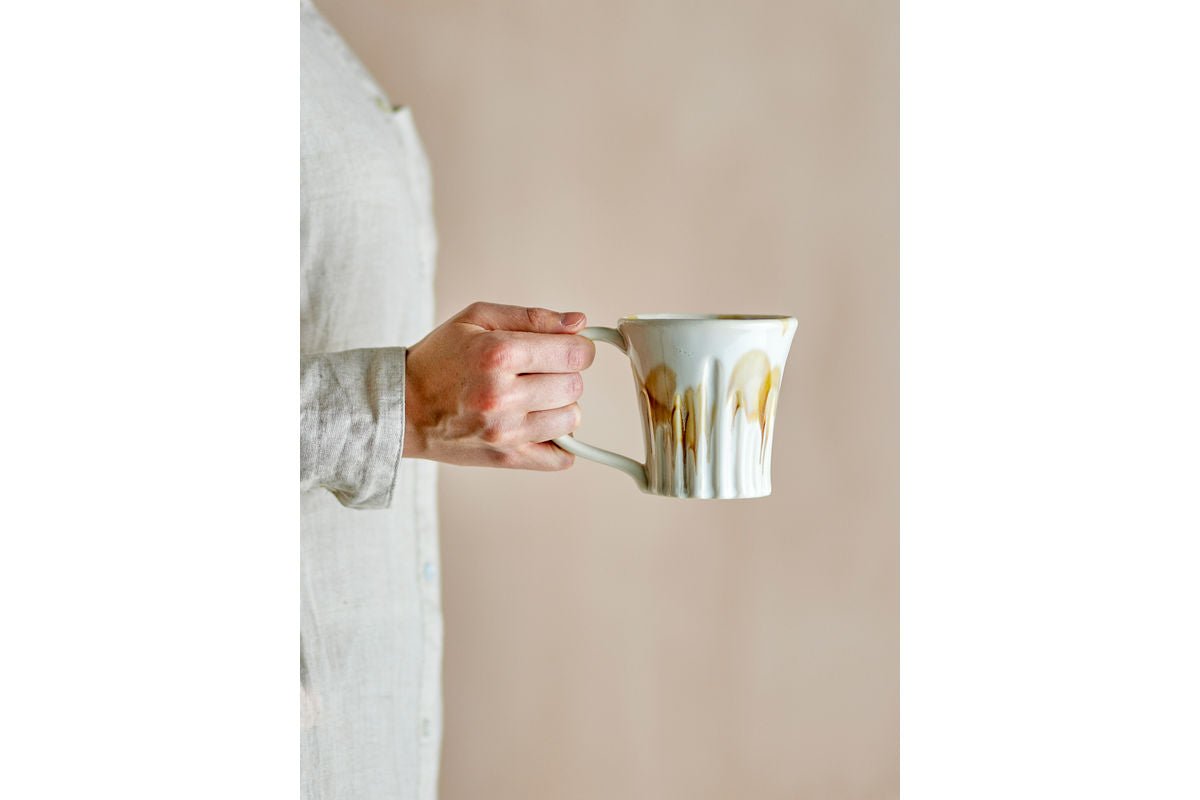 Becher-Set „Ravion“ – Braunes Steingut (4-teilig)