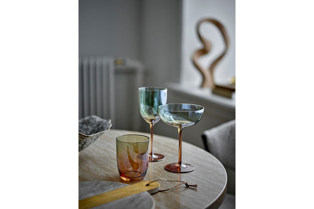 Cocktailgläser Bianca – Glas in Bronze mit Perlmutt-Effekt (4er-Set)