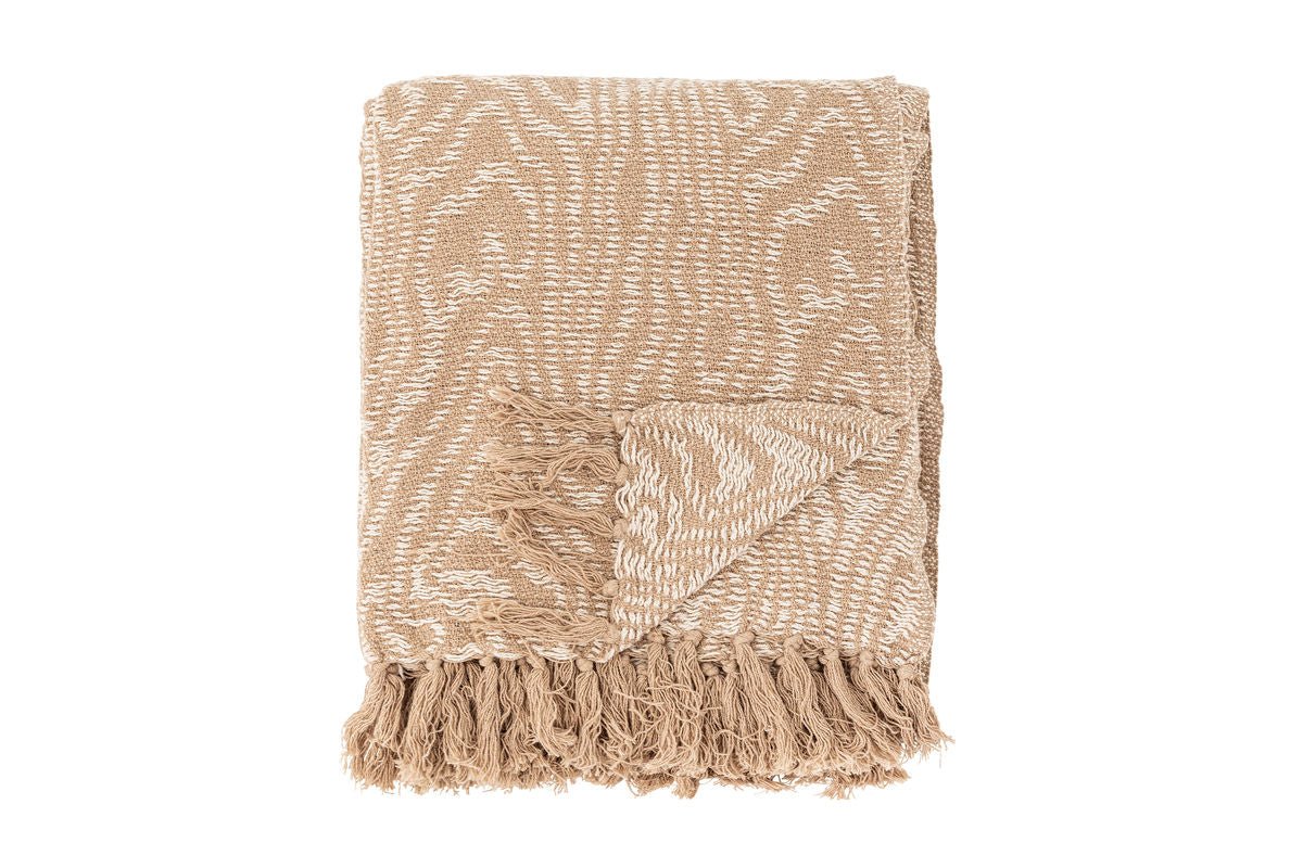 Tagesdecke Sanda – Organisches Muster in Braun