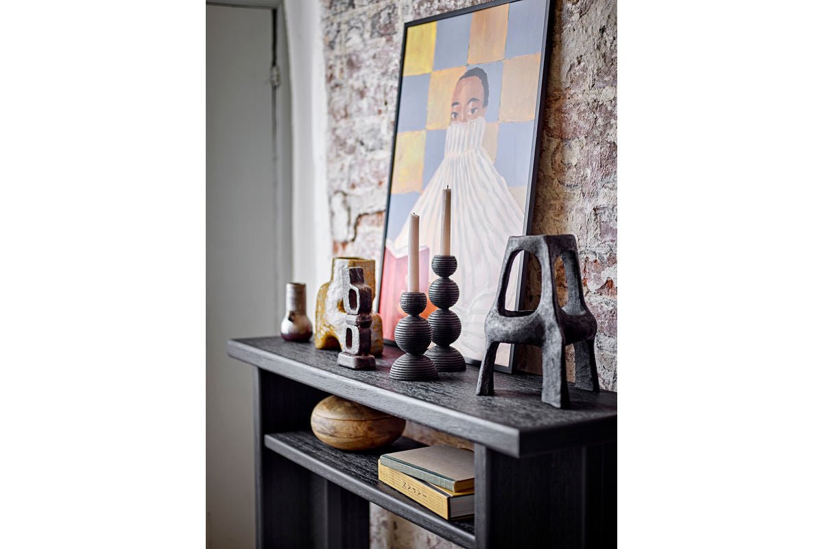 Vase „Solena“ – Steingut in Braun