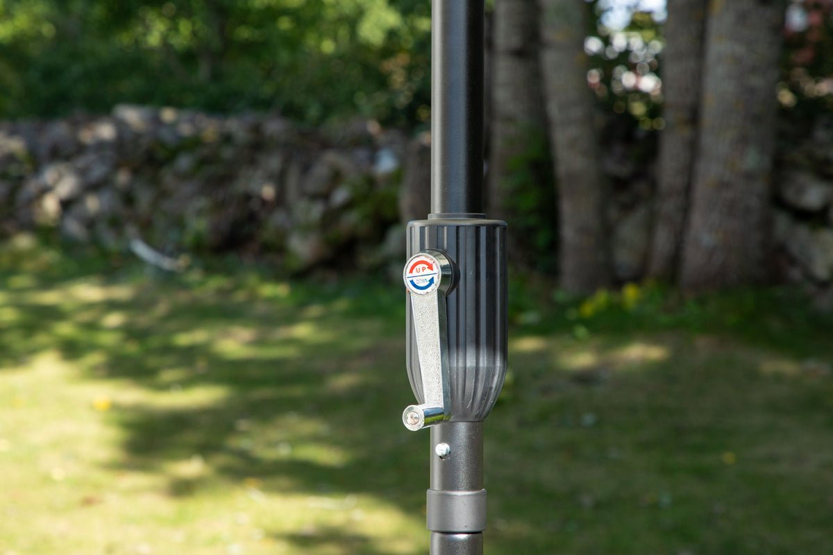 Garten Sonnenschirm Palma – Ø270 cm verfügbar in Weiß, Schwarz, Grau und Blau