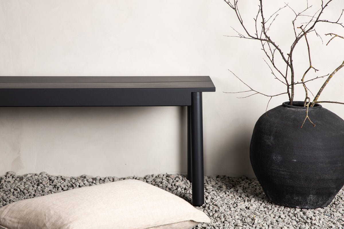 Gartenbank Egypt - aus robustem schwarzem Aluminium