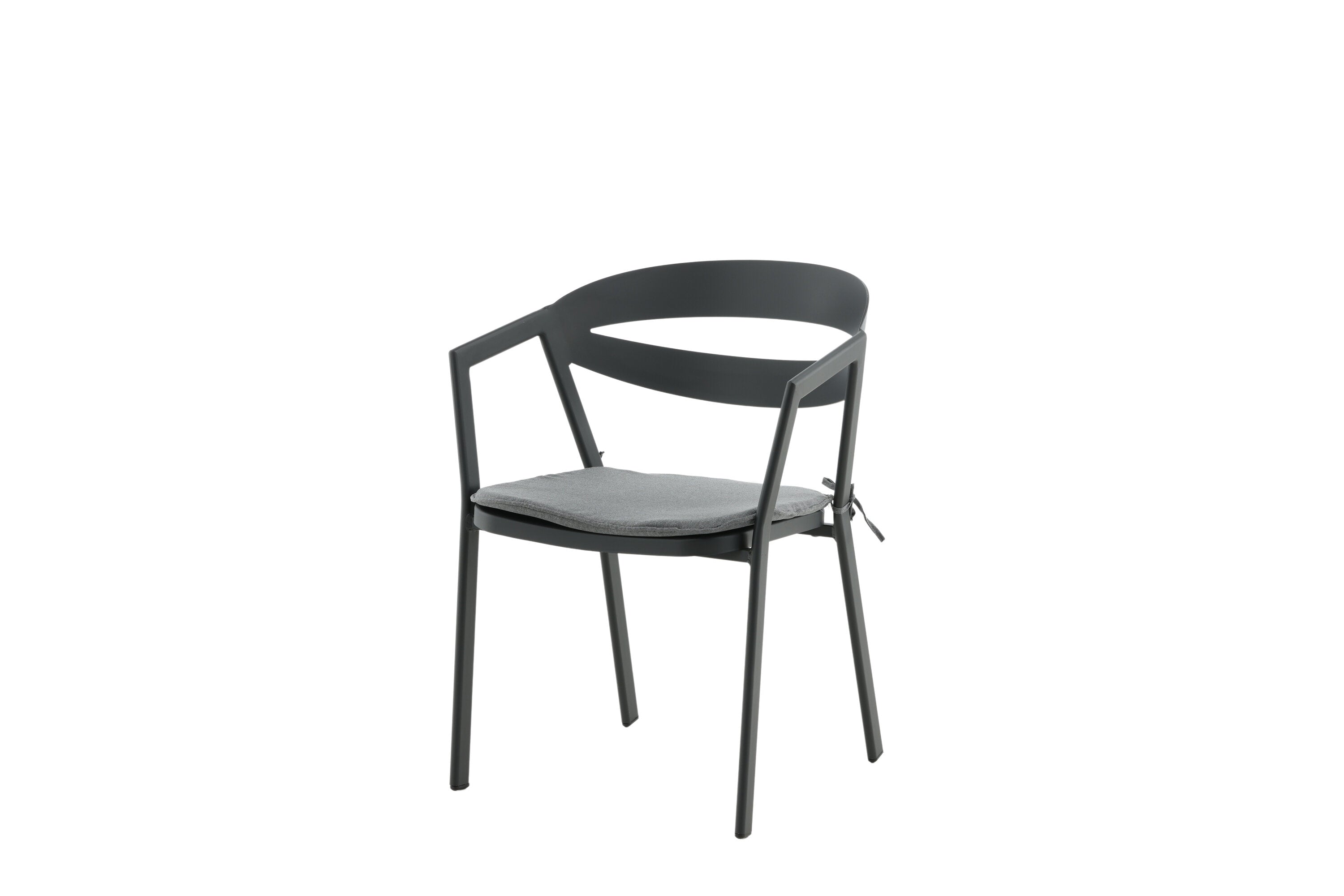 Gartenstuhl Sylt - aus Aluminium in Schwarz