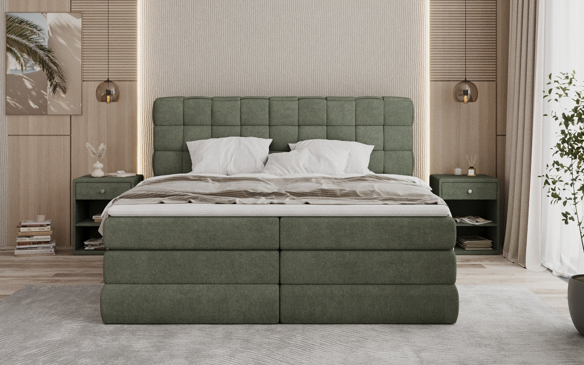 Boxspringbett Trama mit Stauraum in Stoff