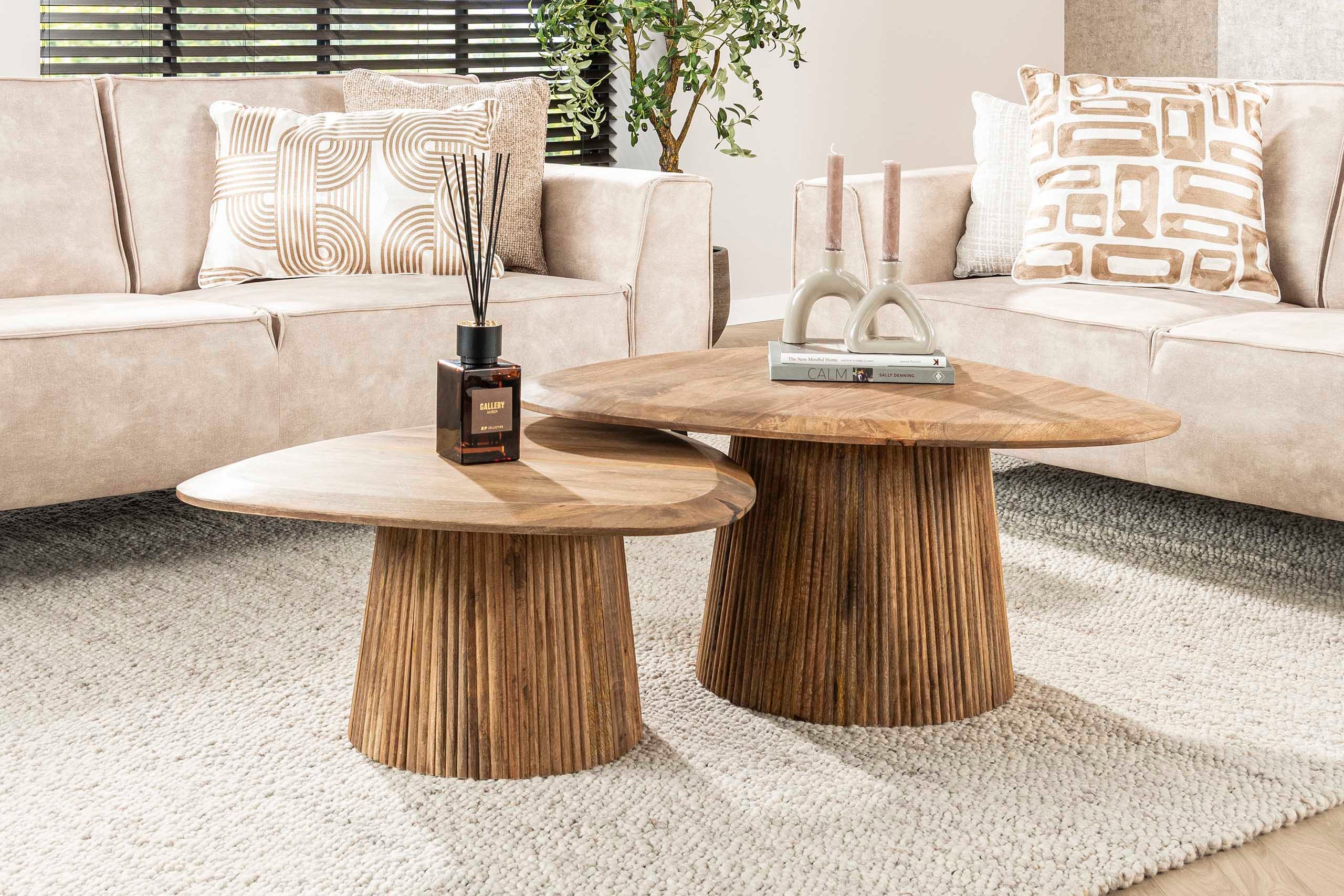 Couchtisch Arenza - 2er Set aus Mangoholz