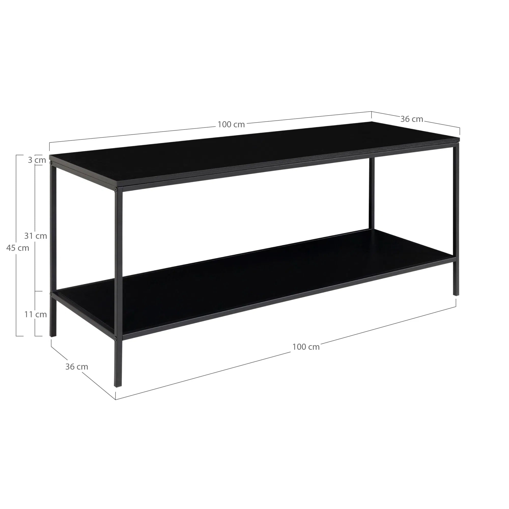 Designer Lowboard Quarto Metallgestell