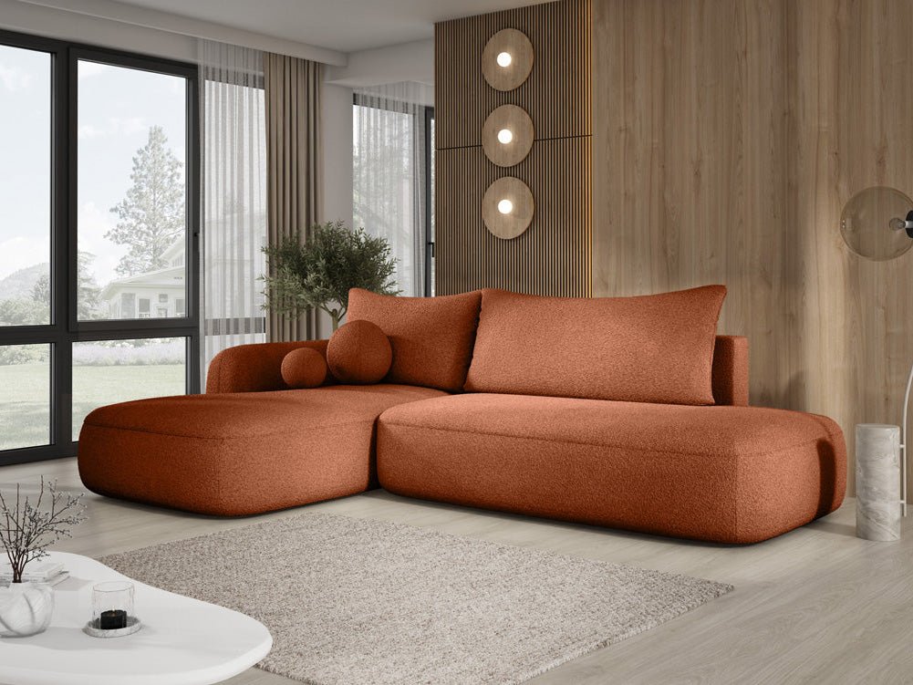 Designer Sofa Babu Bouclé mit Schlaf- und Klappfunktion