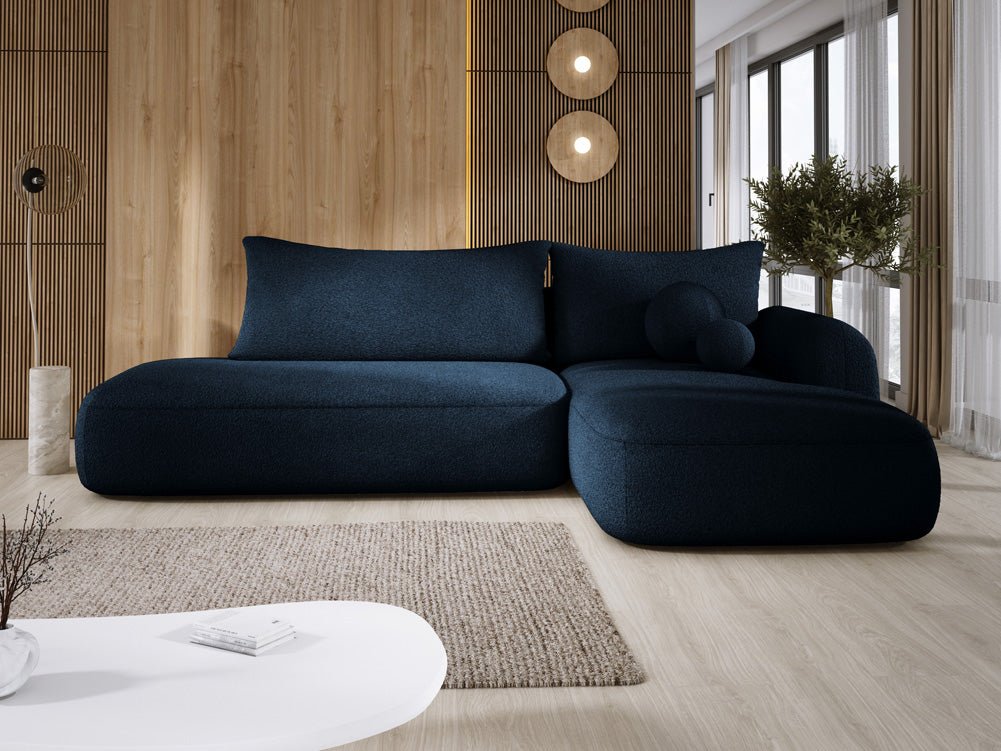 Designer Sofa Babu Bouclé mit Schlaf- und Klappfunktion