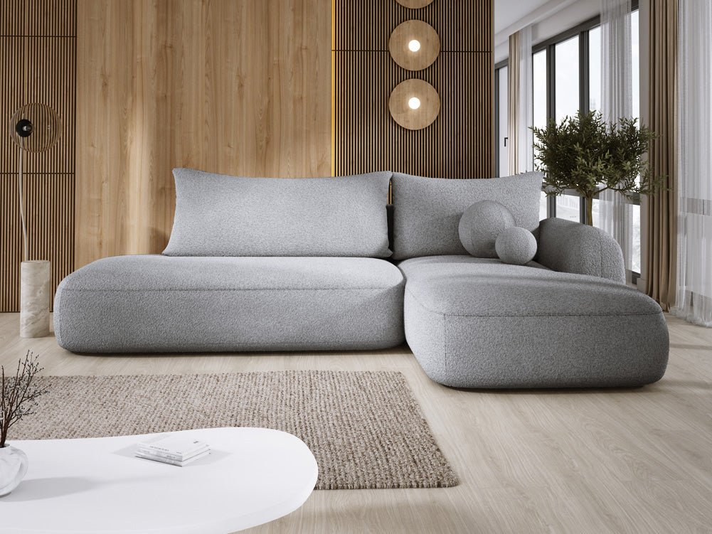 Designer Sofa Babu Bouclé mit Schlaf- und Klappfunktion
