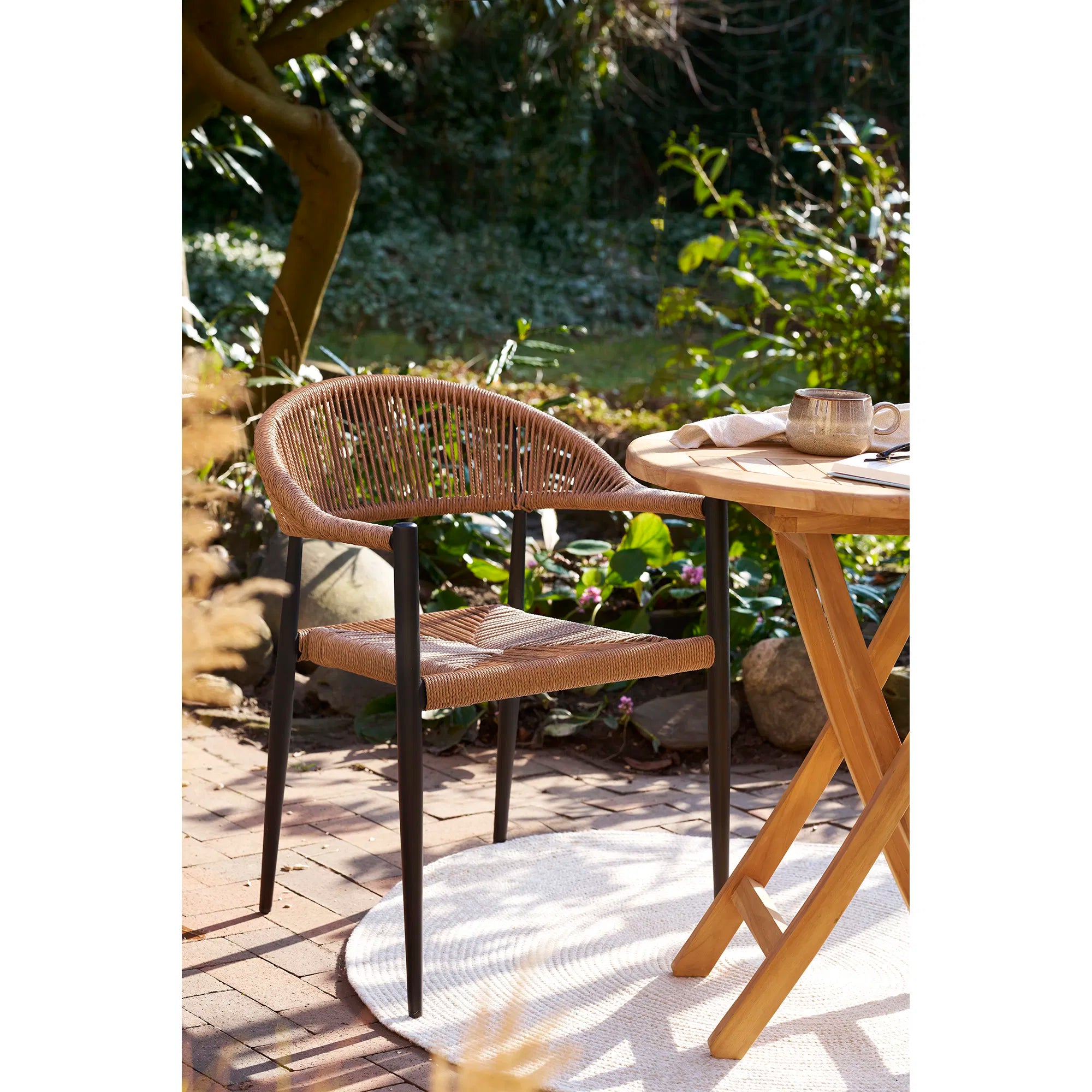 2er Set - Gartenstuhl Canaria aus Aluminium/Rattan