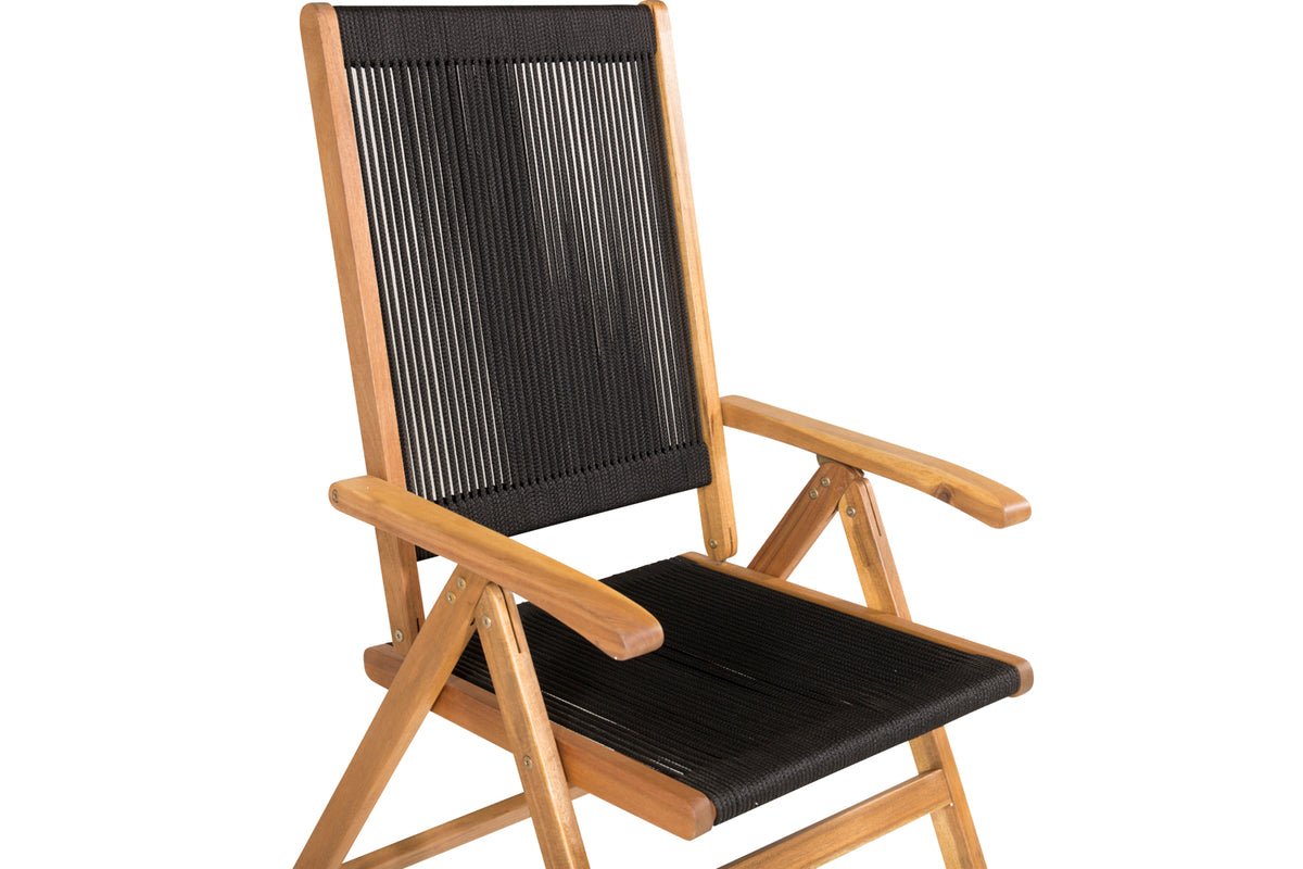 2er Set - Gartenstuhl George aus Akazie/Polyester