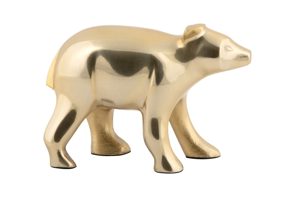 Statue „Grizzly“ – Metall in Goldoptik