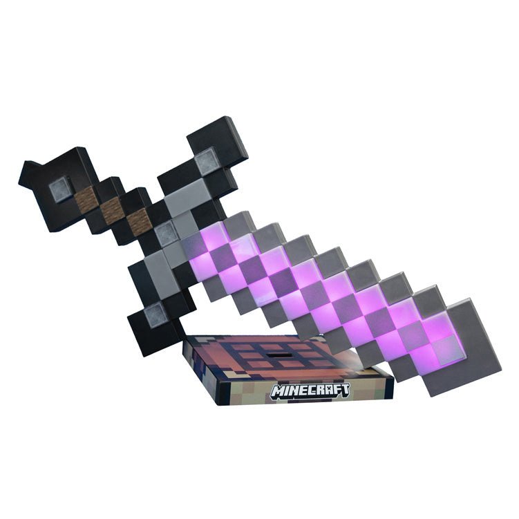 Minecraft LED-Tischlampe „Netherite Sword“ – mit Akku & Farbwechsel