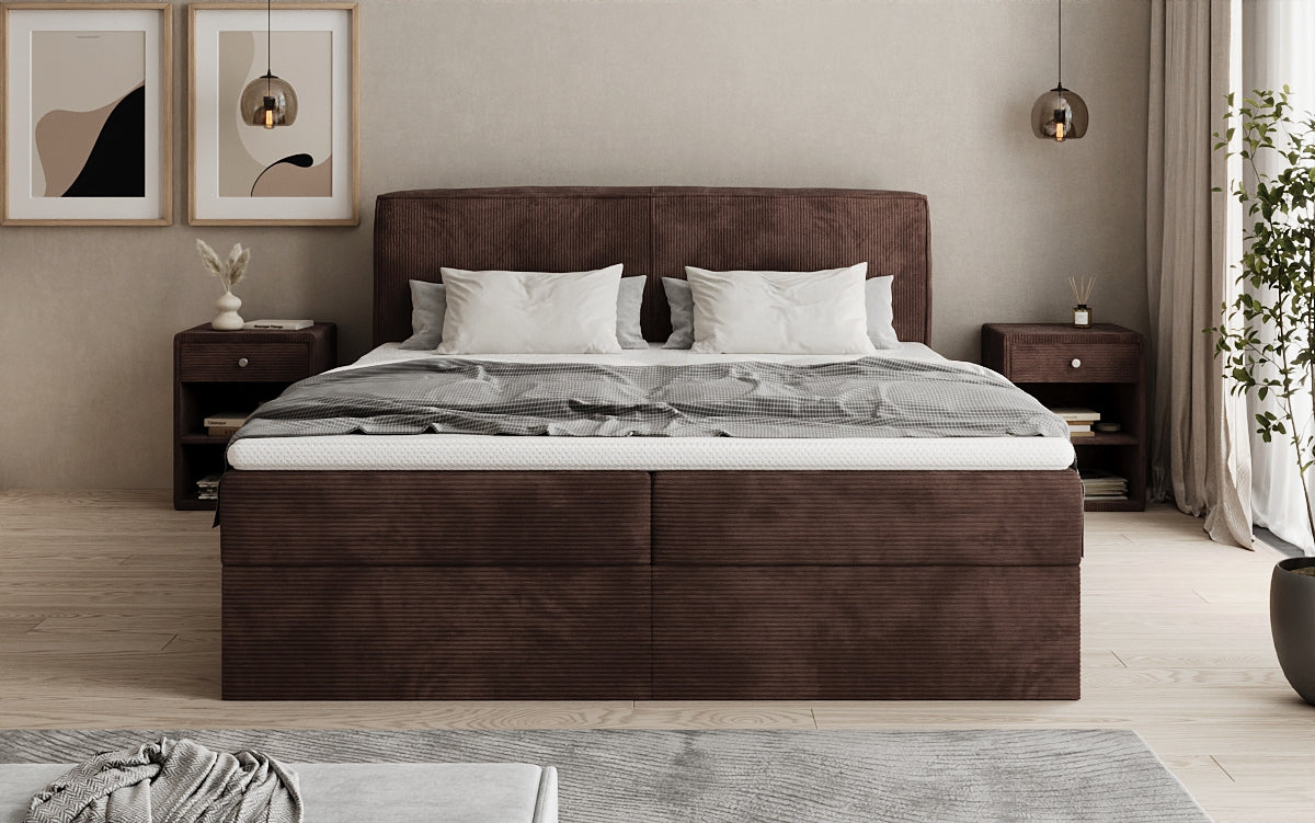 Boxspringbett Marea in Cord mit Stauraum