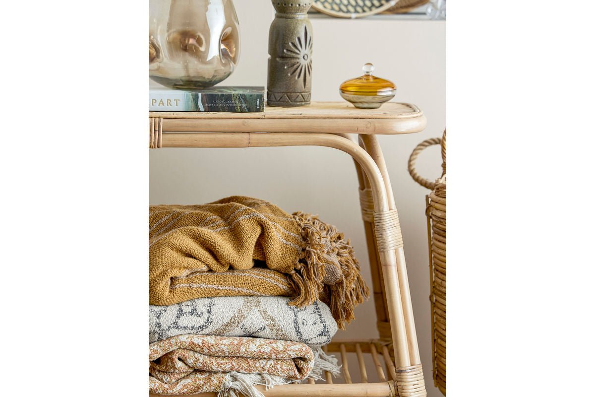 Überwurfdecke Koa – Braun, aus recycelter Baumwolle