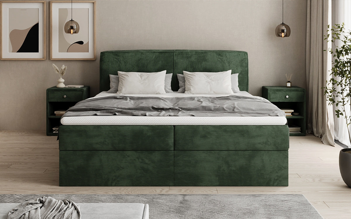 Boxspringbett Marea in Cord mit Stauraum