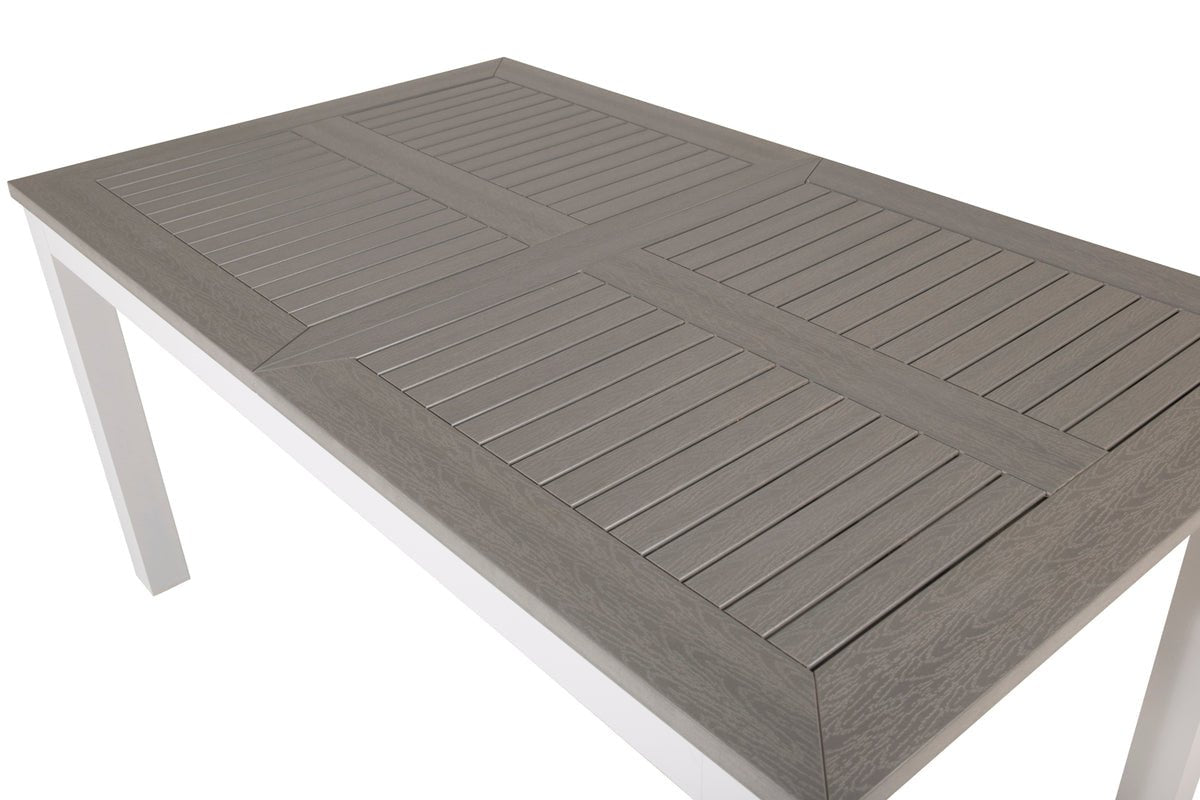 Garten Esstisch Ravello - Ausziehbar von 152 auf 210 cm mit weißem Aluminiumgestell