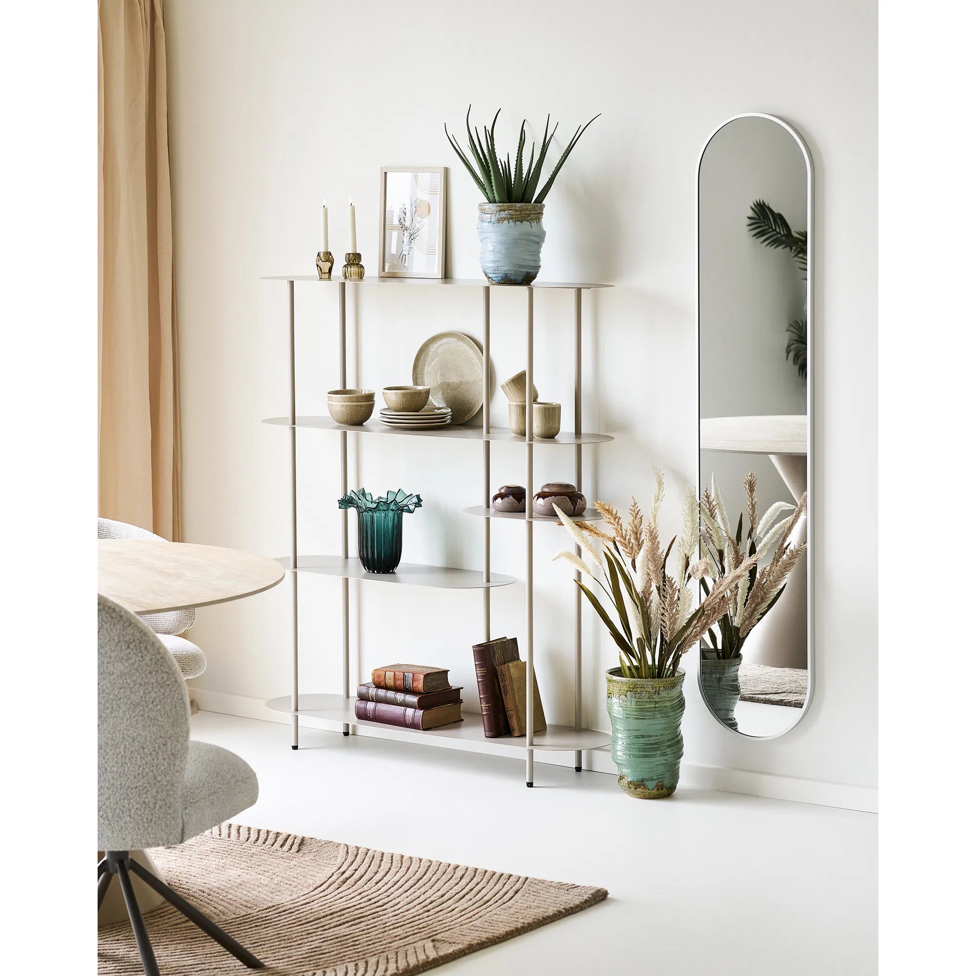 Vase Linovia – edle Keramikvase in Grün