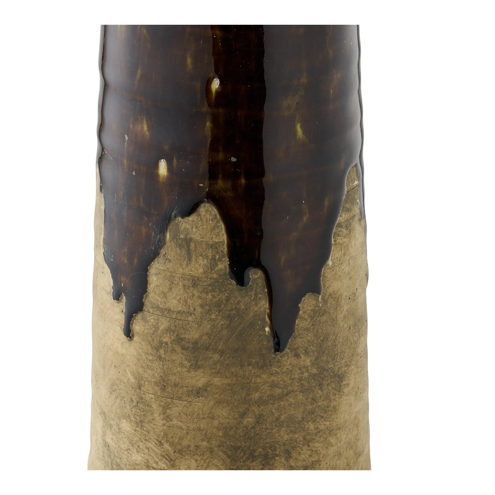 Vase Jorvane - edle Keramikvase in braun - klein