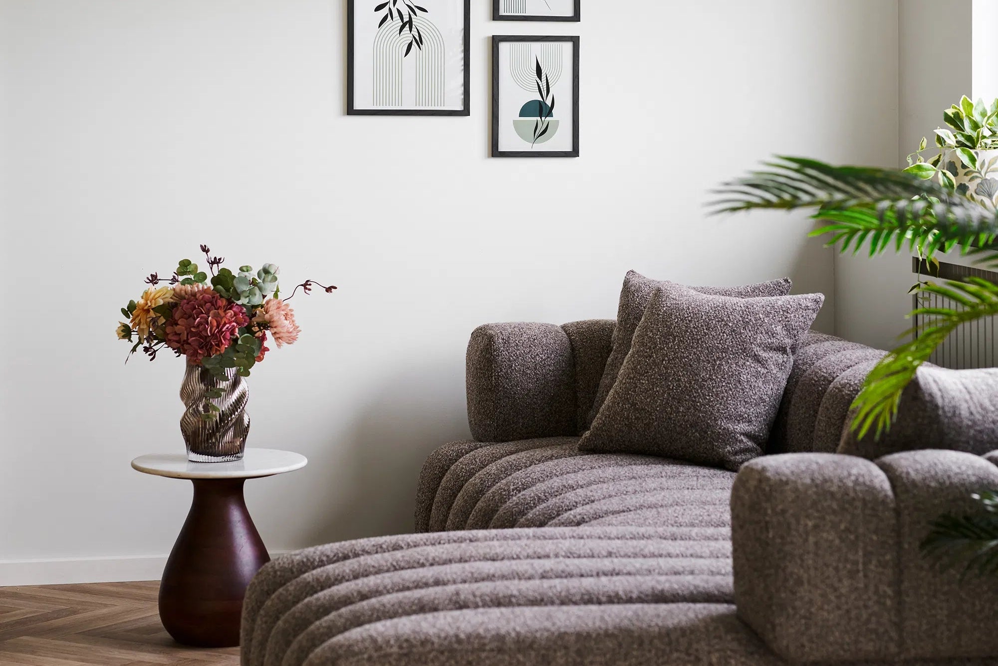 Vase Salmira - edle Glasvase in braun