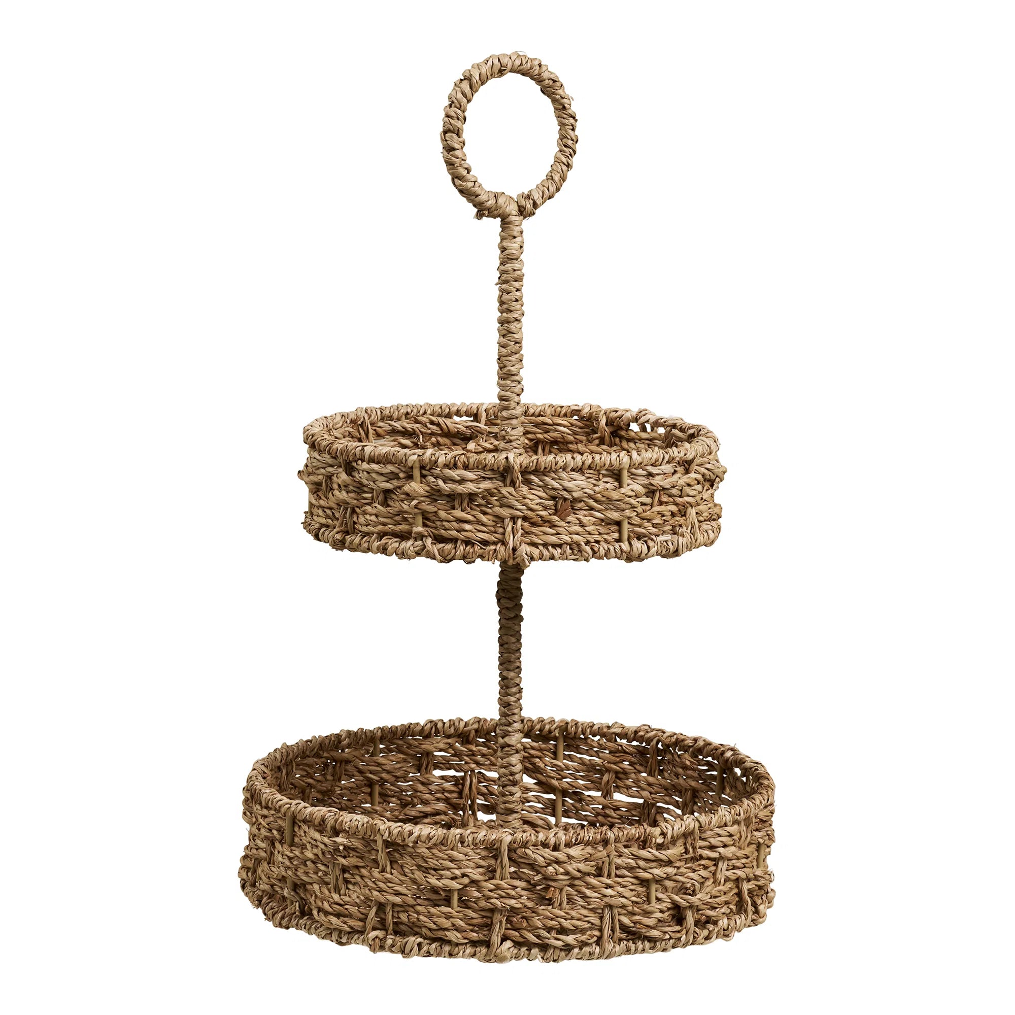 Serviertablett Solvaina - Flechtdesign aus Seegras