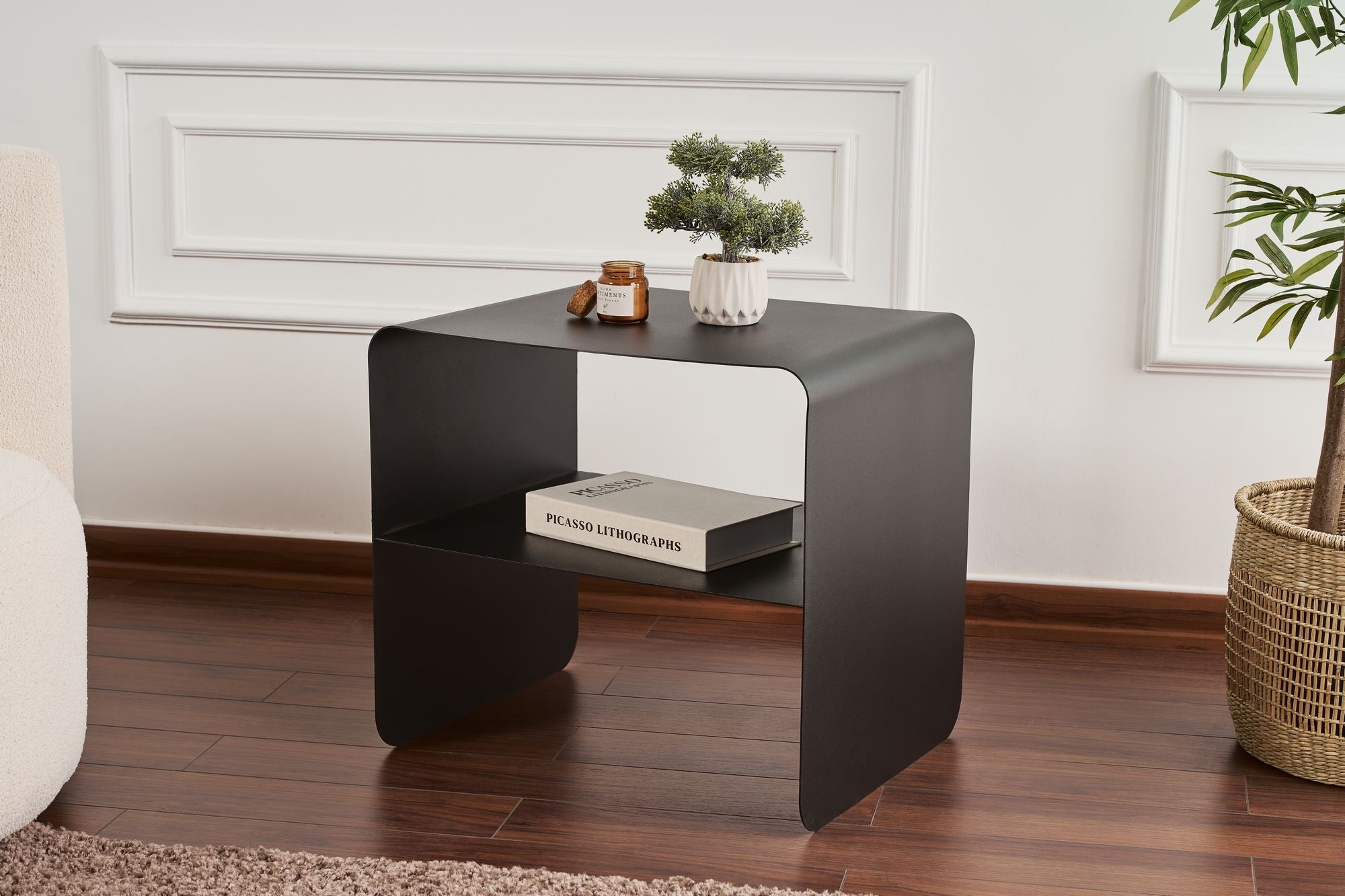 Couchtisch Nivaro – Aus Metall in Schwarz oder Taupe