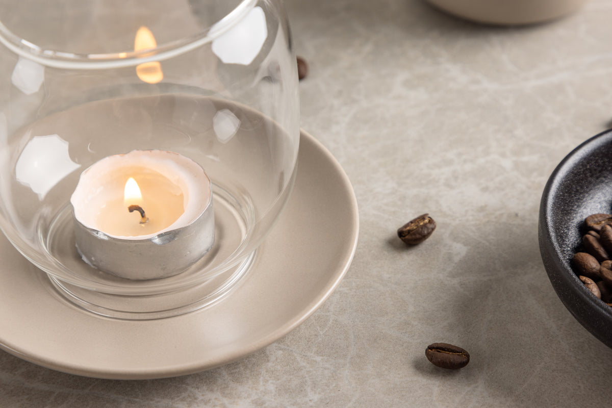 Laterne Nordlicht - Laterne aus Glas und Steinzeug