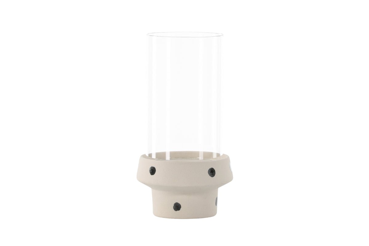Laterne Flame - Laterne aus Glas und Steinzeug in verschiedenen Farben