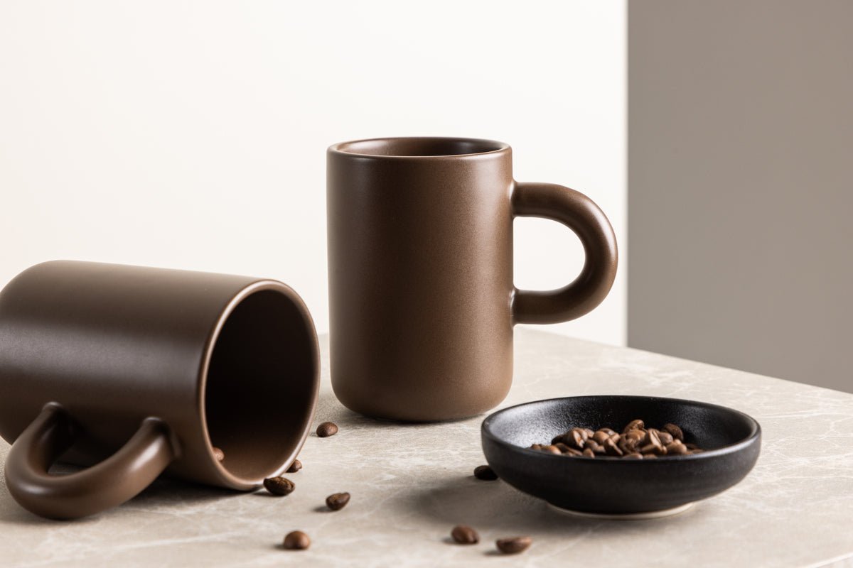 Tasse Maro – stilvolles 2er-Set in Dunkelbraun & Beige