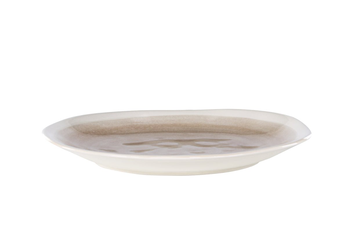 Teller Mira - 2er-Set aus Steingut in Beige