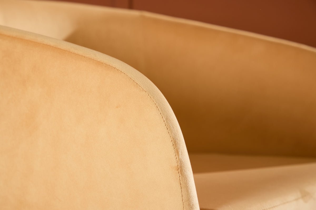 Sessel Sunny - mit gelbem Samtbezug